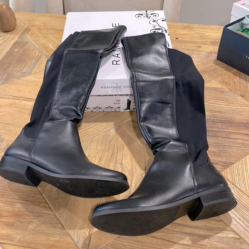 Rampage Ivanhoe Black Stretch Boot size 9.5